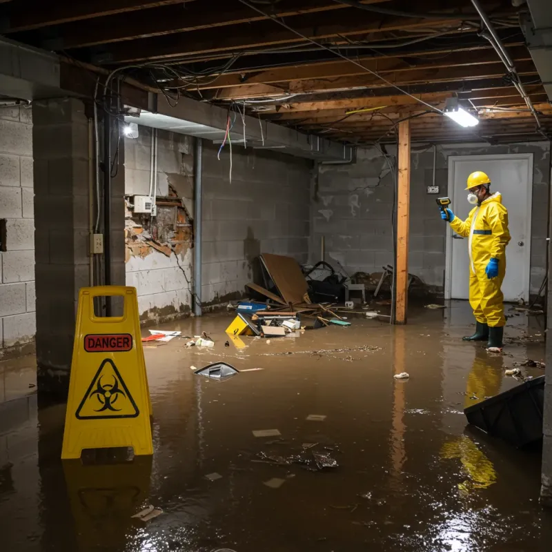 Flooded Basement Electrical Hazard in Paola, KS Property